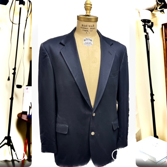 NORM THOMPSON | 46L XL | Navy Sport Coat Men’s Blazer - 36R Pant Suit Set Avail - Picture 10 of 12